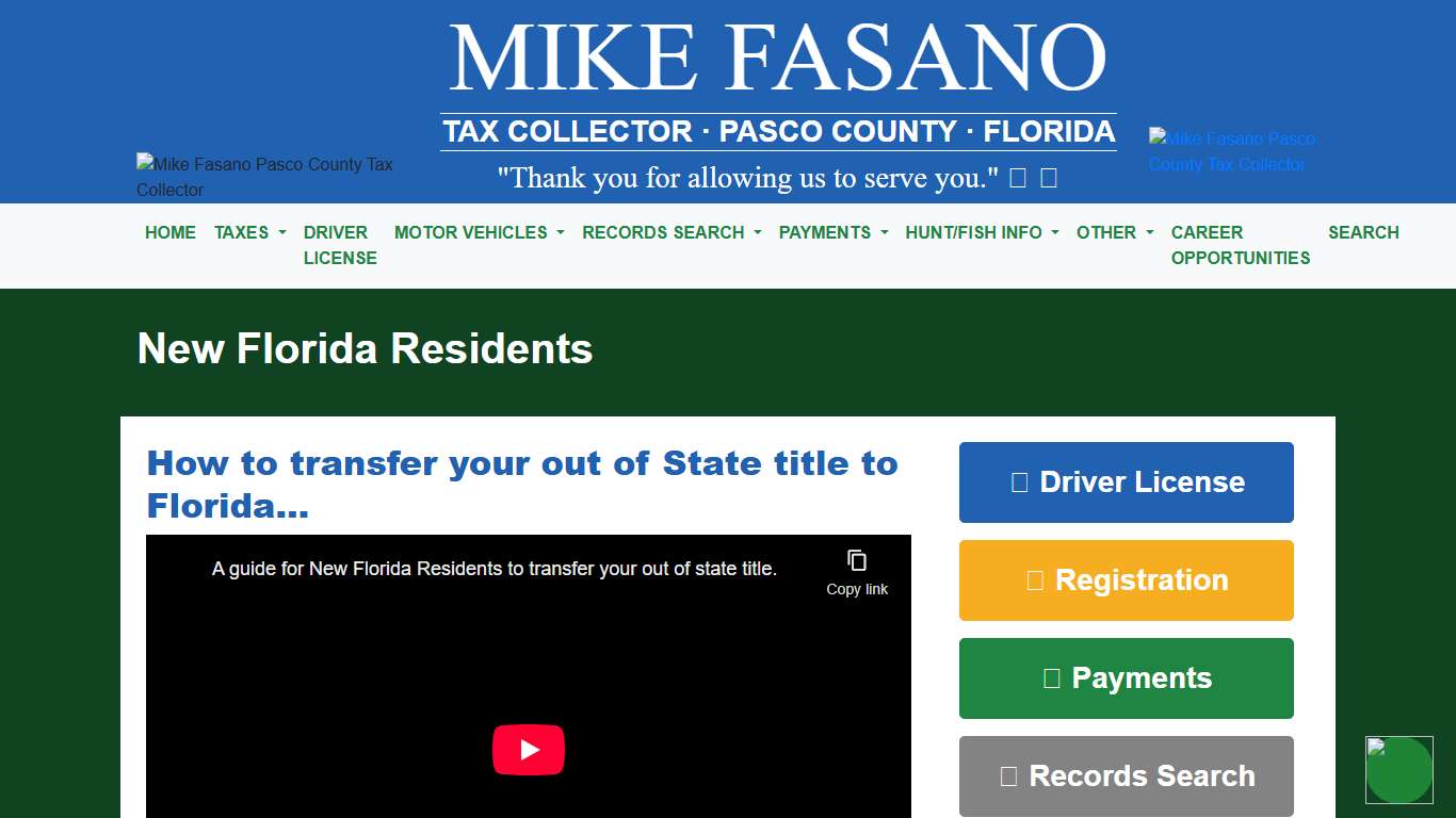 New Florida Residents Mike Fasano Official Site