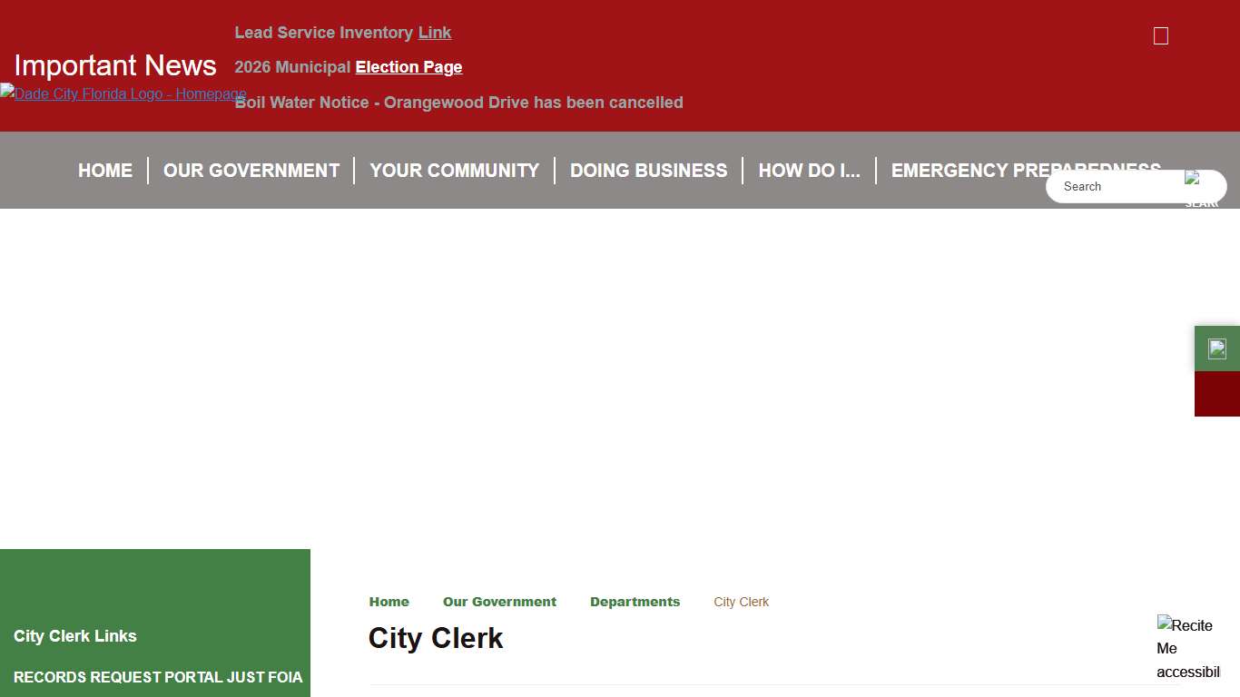 Welcome to Dade City, FL