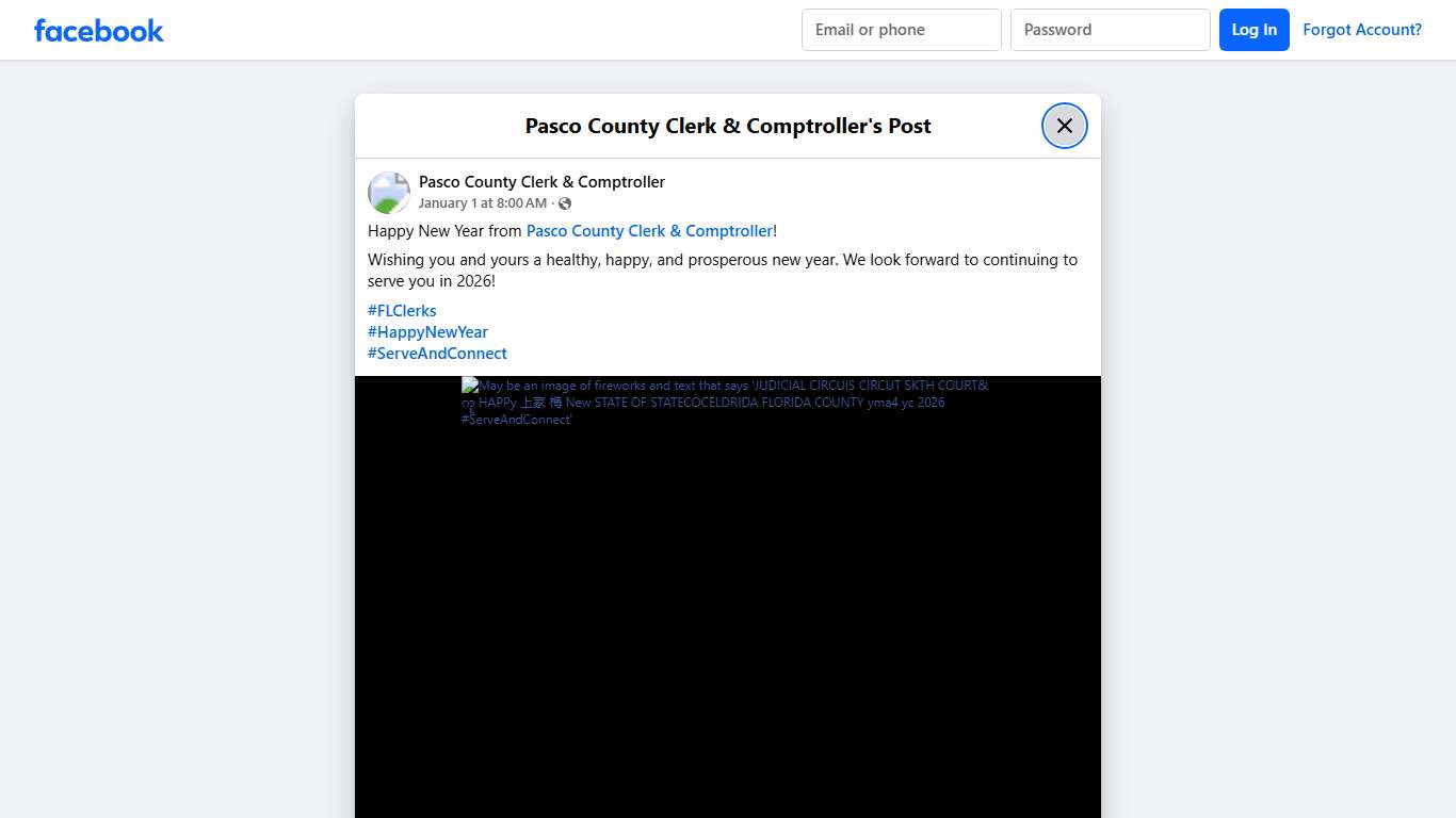 Happy New Year from... - Pasco County Clerk & Comptroller Facebook